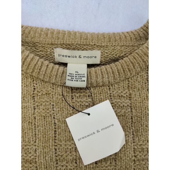 Mens Preswick and Moore Pullover Crewneck Sweater SZ XL Brown W/Tags - Picture 7 of 9